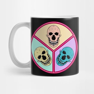 three skull heads Mug